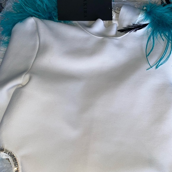 🆕🆕🔥🔥In It To Win It Real Feather Bandage Dress🔥🔥 - Picture 8 of 8